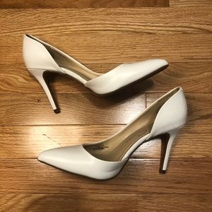 White Pointed Toe Professional Heels